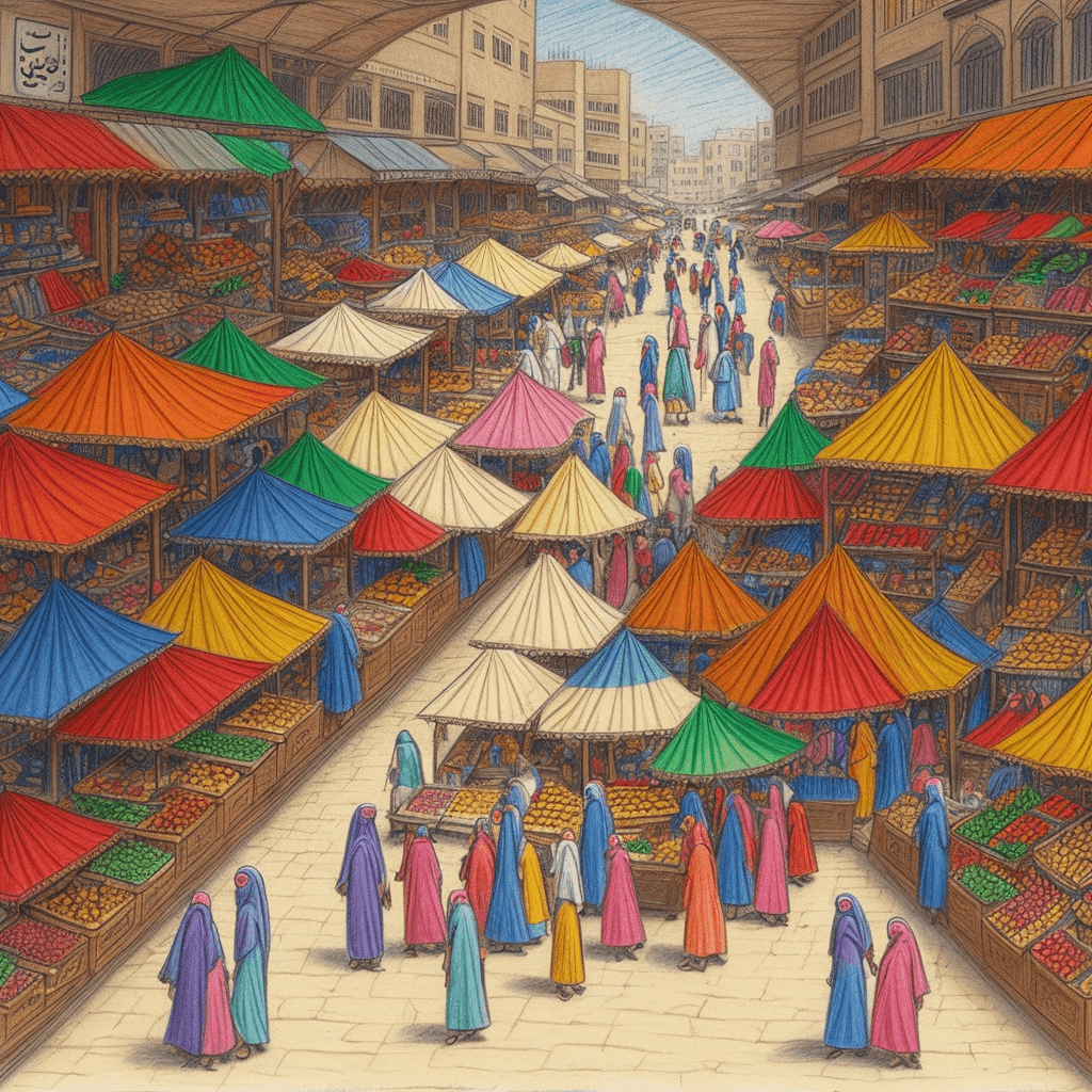 Original Image - Middle East Busy Market